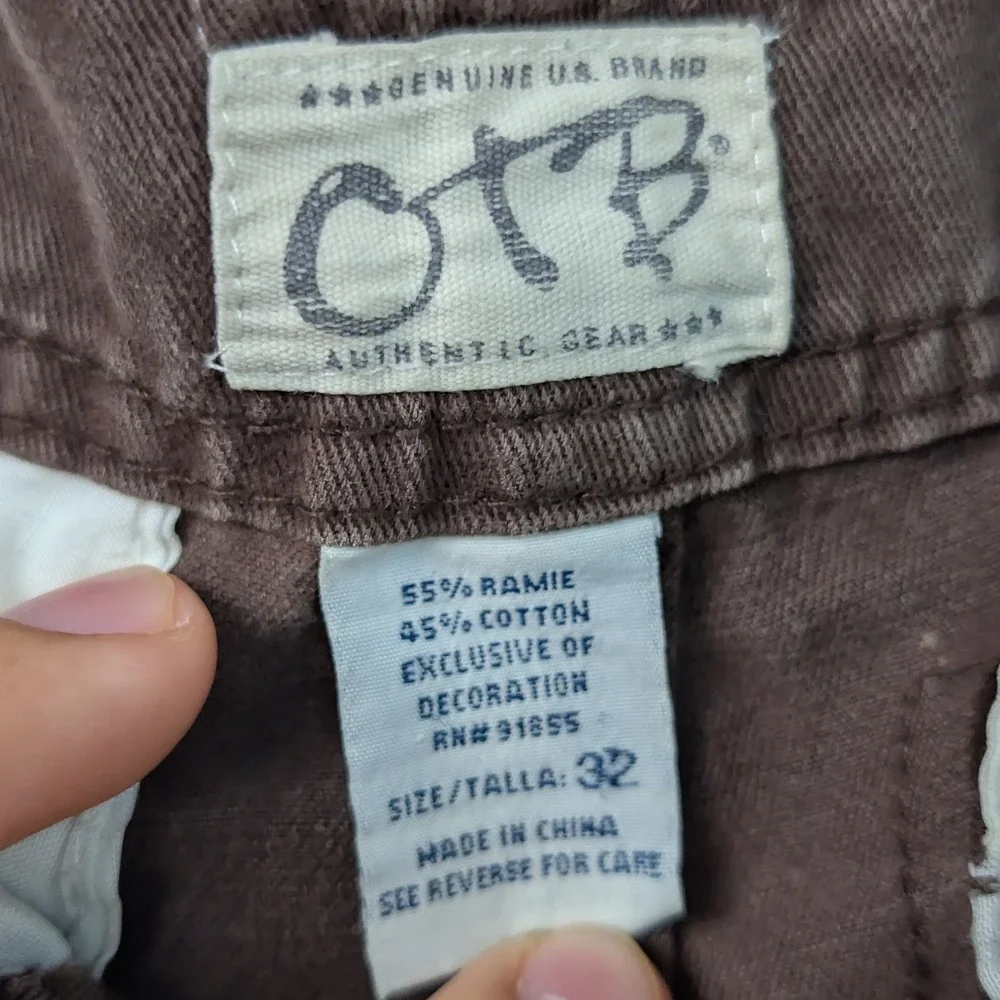 VTG OTB Cargo Shorts Men's 34 Brown 12